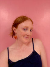 Load image into Gallery viewer, Fire Heart Emoji Acrylic Earrings