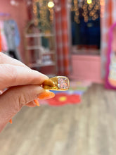 Load image into Gallery viewer, Large Clear Gem Titanium Ring