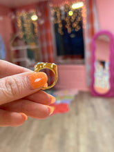 Load image into Gallery viewer, Double Heart Colorful Gem Titanium Ring