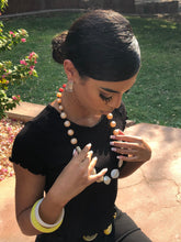 Load image into Gallery viewer, Cream Antique Pearl &amp; Burnt Orange Carmen Necklace