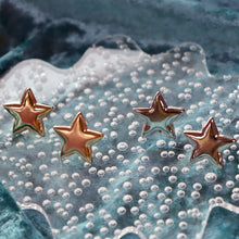 Load image into Gallery viewer, Titanium Puffy Star Stud Earrings