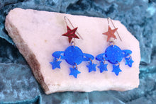 Load image into Gallery viewer, Interstellar Planet Dangle Earrings
