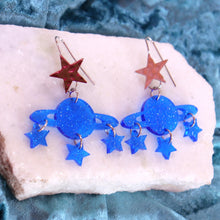 Load image into Gallery viewer, Interstellar Planet Dangle Earrings
