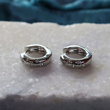 Load image into Gallery viewer, Eyes Full of Stars-Silver Sparkle Hoop