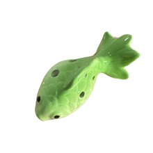 Load image into Gallery viewer, Ceramic Goldfish Ocarina Ocean Green