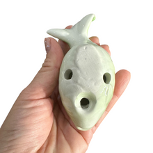 Load image into Gallery viewer, Ceramic Goldfish Ocarina Ocean Green