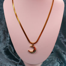 Load image into Gallery viewer, Titanium Moon Charm Necklace