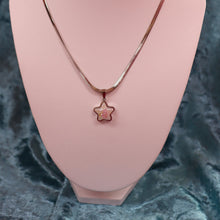 Load image into Gallery viewer, Titanium Pearl Star Charm Necklace