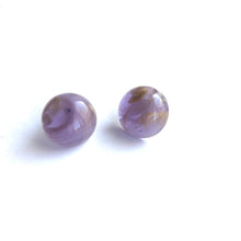 Load image into Gallery viewer, Purple &amp; Gold Metallic Marbled Retro Button Studs