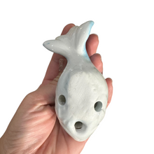 Load image into Gallery viewer, Ceramic Goldfish Ocarina Ocean Light Blue