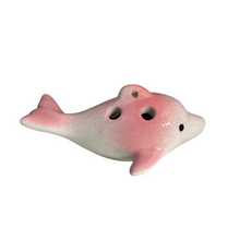 Load image into Gallery viewer, Ceramic Dolphin Ocarina Pink
