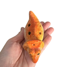 Load image into Gallery viewer, Ceramic Dinosaur Ocarina Orange