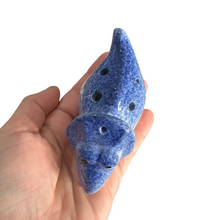 Load image into Gallery viewer, ceramic-dinosaur-ocarina-navy