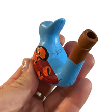 Load image into Gallery viewer, Clay Water Whistle Bird (Blue crest)