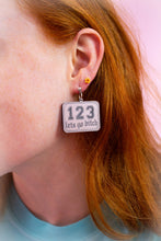 Load image into Gallery viewer, "I,2,3 Let's Go B*tch" Earrings