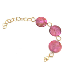 Load image into Gallery viewer, Rose Marbled Stations Bracelet