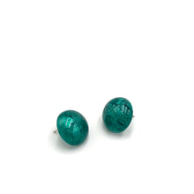 Load image into Gallery viewer, Emerald Capiz Lucite Stud Earrings *