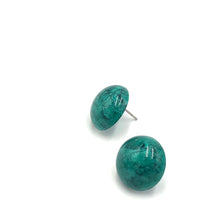 Load image into Gallery viewer, Emerald Capiz Lucite Stud Earrings *