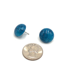Load image into Gallery viewer, Aqua Capiz Lucite Stud Earrings *