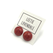 Load image into Gallery viewer, Deep Red Capiz Lucite Stud Earrings *