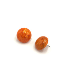 Load image into Gallery viewer, Sun Orange Capiz Lucite Stud Earrings *