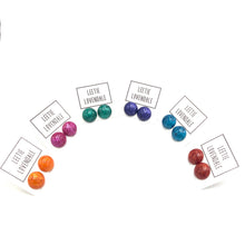 Load image into Gallery viewer, Emerald Capiz Lucite Stud Earrings *
