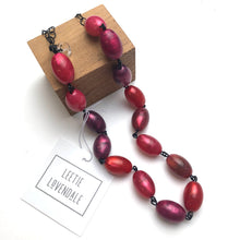 Load image into Gallery viewer, Red Aura Glow Bead Amelia Necklace
