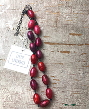 Load image into Gallery viewer, Red Aura Glow Bead Amelia Necklace