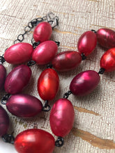 Load image into Gallery viewer, Red Aura Glow Bead Amelia Necklace