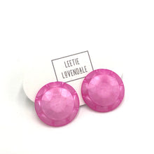 Load image into Gallery viewer, Fuchsia Sunburst Stud Earrings