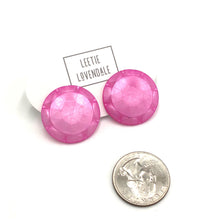 Load image into Gallery viewer, Fuchsia Sunburst Stud Earrings