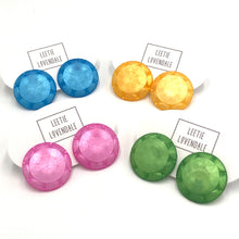 Load image into Gallery viewer, Fuchsia Sunburst Stud Earrings