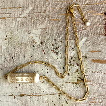Load image into Gallery viewer, Gilded Cream Frosted Gold Paperclip Chain Necklace