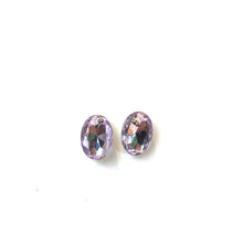 Load image into Gallery viewer, Lilac Small Oval Shine-On Stud Earrings