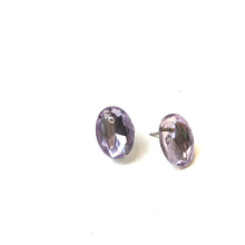 Load image into Gallery viewer, Lilac Small Oval Shine-On Stud Earrings