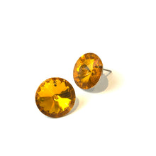 Load image into Gallery viewer, Topaz Jumbo Coin Shine-On Stud Earrings