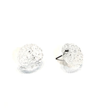 Load image into Gallery viewer, Clear Sugar Bead Retro Button Stud Earrings