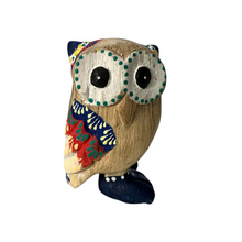 Load image into Gallery viewer, White-Eyed Owl with Orange Eyes