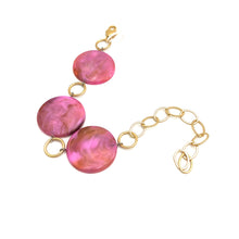 Load image into Gallery viewer, Rose Marbled Stations Bracelet