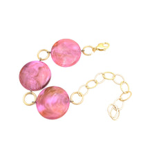 Load image into Gallery viewer, Rose Marbled Stations Bracelet