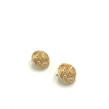 Load image into Gallery viewer, Golden Tulips Carved Retro Button Stud Earrings