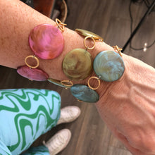 Load image into Gallery viewer, Rose Marbled Stations Bracelet