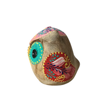 Load image into Gallery viewer, Hand-Painted Wooden Owl Figurine - Pastel Color Theme
