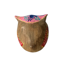 Load image into Gallery viewer, Hand-Painted Wooden Owl Figurine - Pastel Color Theme