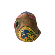 Load image into Gallery viewer, Hand-Painted Wooden Owl Figurine - Pink &amp; Green Vibrant Design