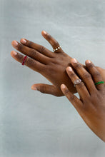 Load image into Gallery viewer, Red Gem Titanium Rings