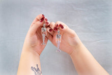 Load image into Gallery viewer, Mermaid Skeleton Earrings