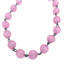 Load image into Gallery viewer, Amethyst Frosted Scalloped Amelia Necklace