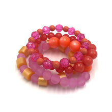 Load image into Gallery viewer, Citrus Glow Stack and Stretch Bracelets Set