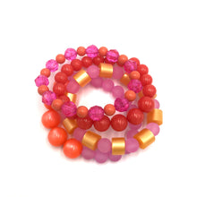 Load image into Gallery viewer, Citrus Glow Stack and Stretch Bracelets Set